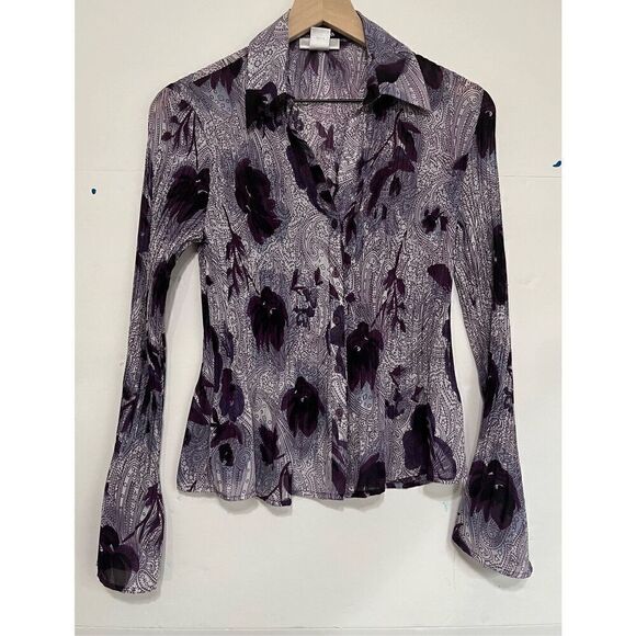 Worthington Long Sleeve Purple Blouse  Size S   EUC - Picture 1 of 4
